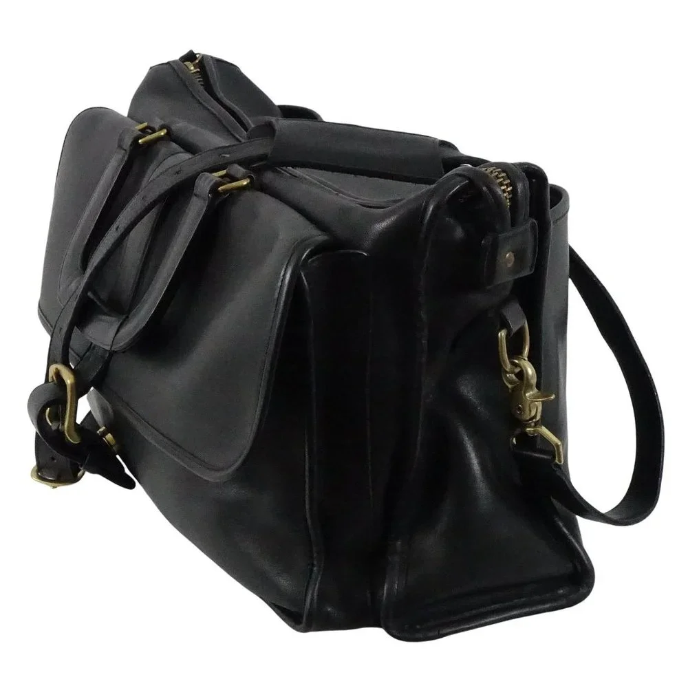 Vintage Coach‎ Bag, Harrison Briefcase, Black Leather Messenger, Laptop Bag